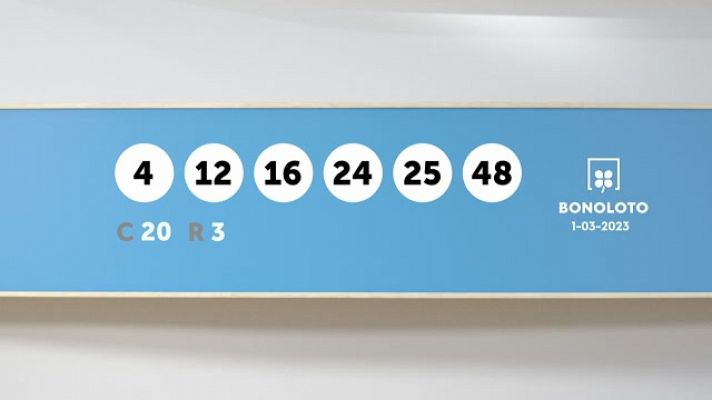 SELAE - Sorteo de la Lotería Bonoloto del 01/03/2023
