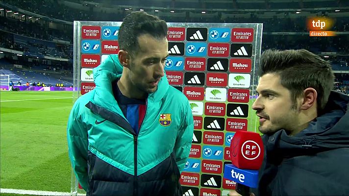 Sergio Busquets tras superar el récord de clásicos disputados: "Nos hubiese gustado tener más posesión"