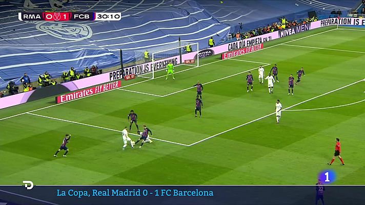 Telediario 1 - El duelo de estilos en el Madrid - Barça de Copa