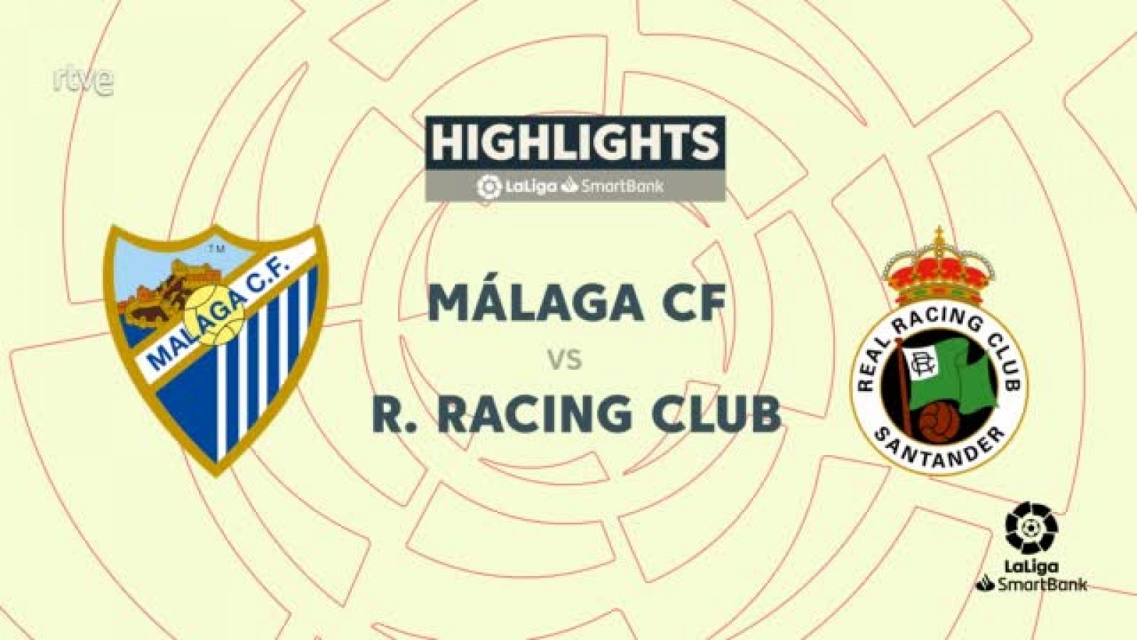 Málaga - Racing: resumen del partido. 30ª jornada. Segunda