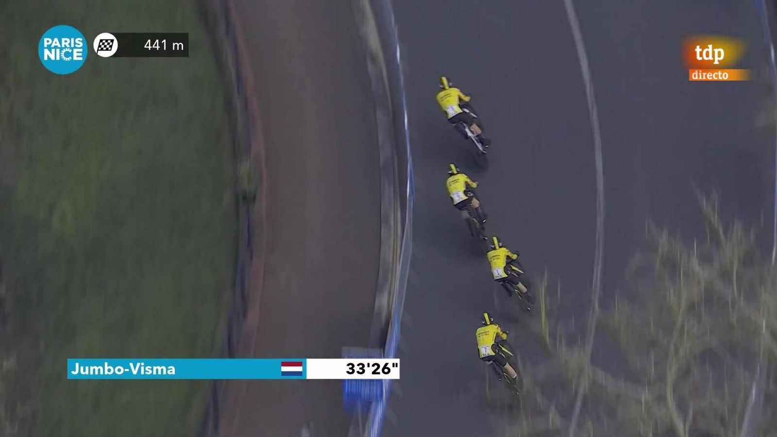 El Jumbo se apunta la crono por equipos de la París-Niza - ver ahora