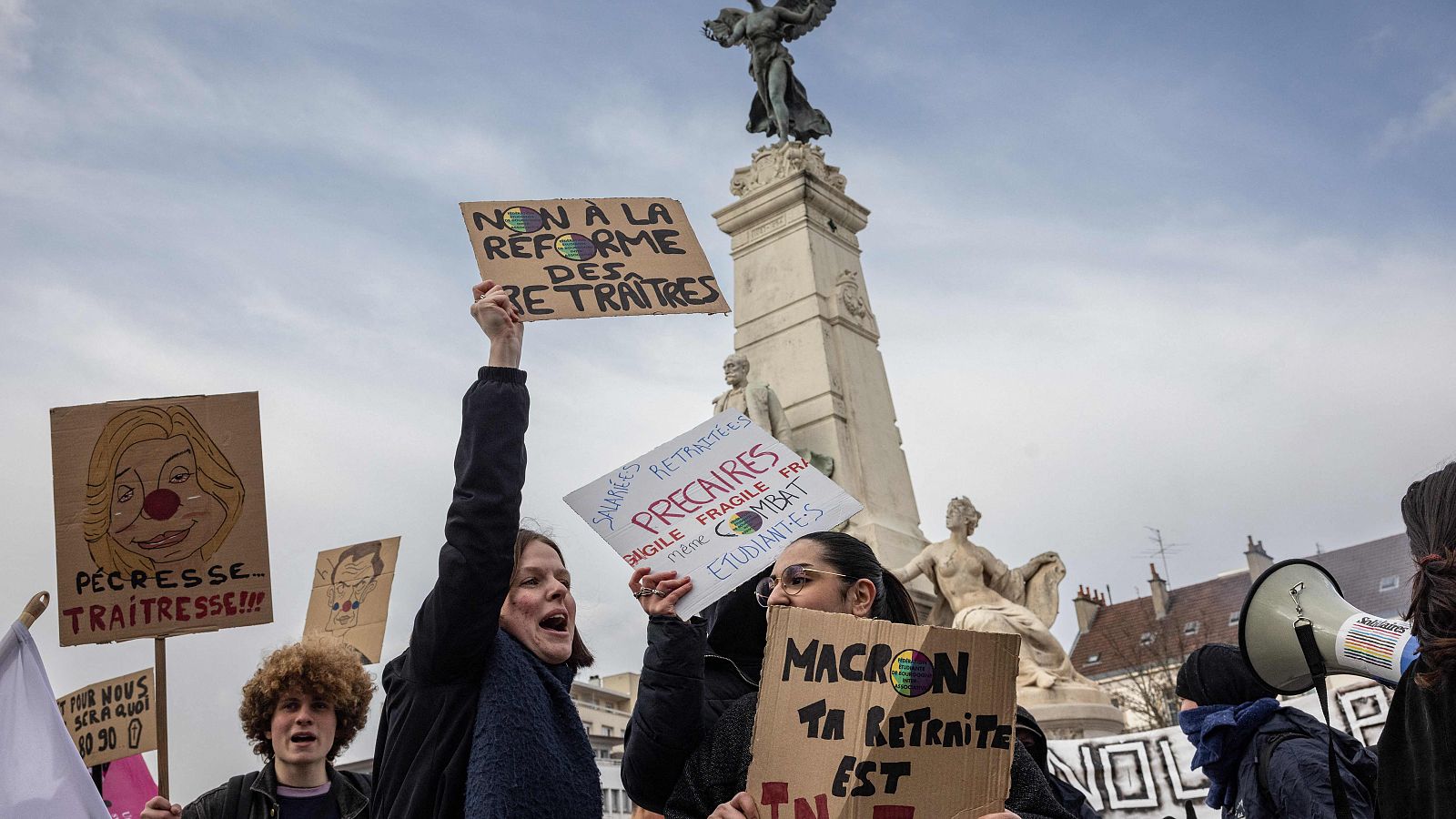 Sexta jornada de huelga contra la reforma de las pensiones de Macron