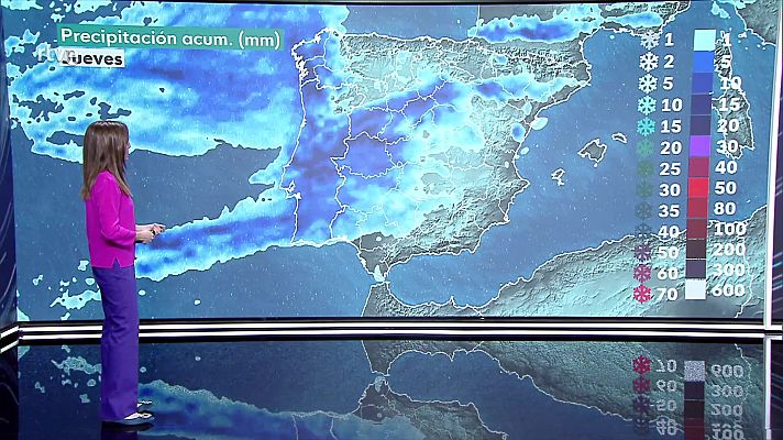 El tiempo - Intervalos de viento fuerte en el litoral de Galicia y norte de Castilla y León