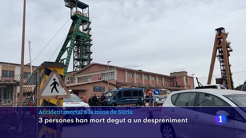 Tres persones haurien mort en un despreniment d'una galeria a la mina de Súria - veure ara