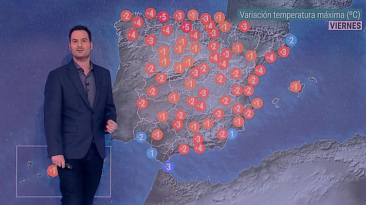 Precipitaciones que podrían ser localmente fuertes o persistentes en Galicia y oeste del sistema Central, y acompañadas de tormenta en Galicia, Aragón y Cataluña