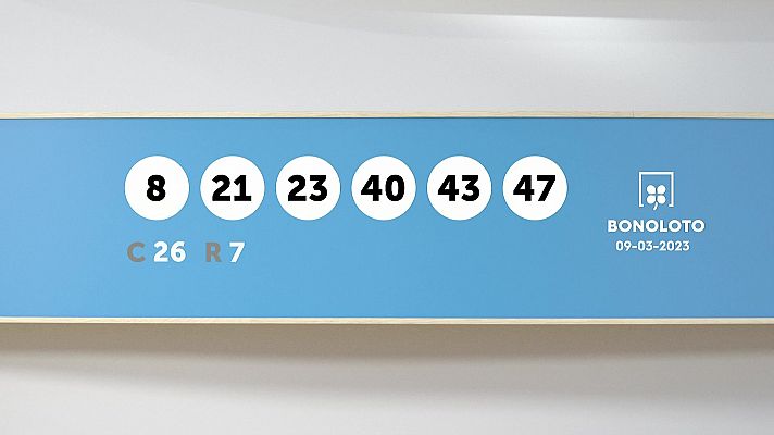 SELAE - Sorteo de la Lotería Bonoloto del 09/03/2023