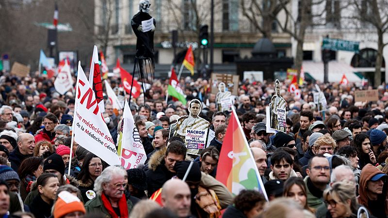 Séptimo día de movilizaciones en Francia contra la reforma de las pensiones de Macron
