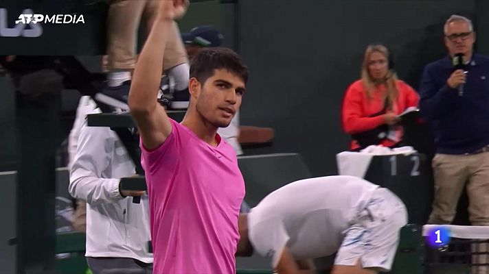 Telediario Fin de Semana - Alcaraz y Badosa arrancan con victoria en Indian Wells