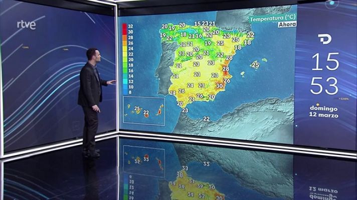 Temperaturas elevadas para la época del año en buena parte del país