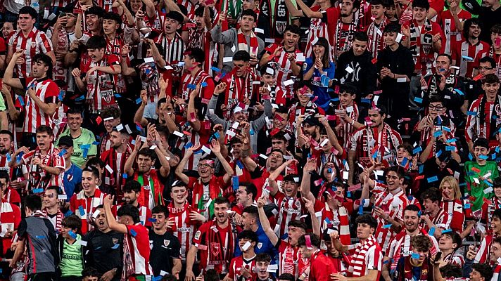 Telediario 1 - Caso Negreira: San Mamés dedica cánticos de "a Segunda" al Barça