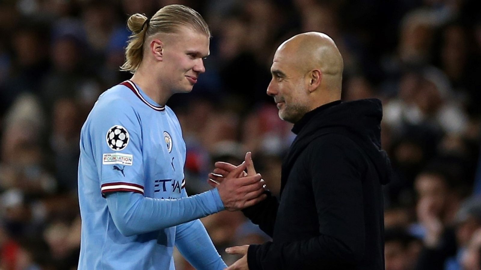 Champìons: Guardiola y Haaland bromean sobre su repóker de goles