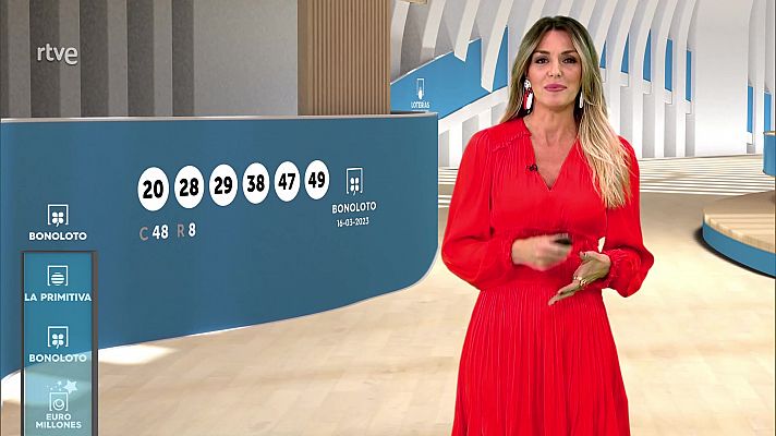 Loterías - Sorteo de la Lotería Nacional, Bonoloto, Primitiva y Jóker del 16/03/2023