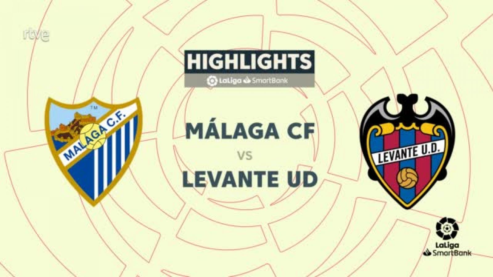 Málaga - Levante: resumen del partido de la 32ª jornada de Segunda