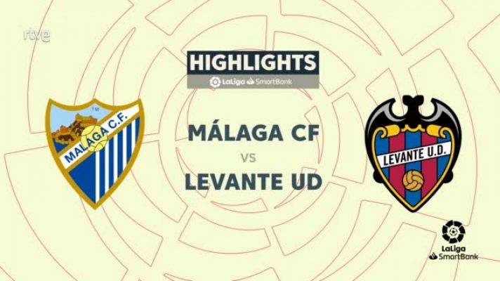 Málaga - Levante: resumen del partido 32ª jornada. Segunda
