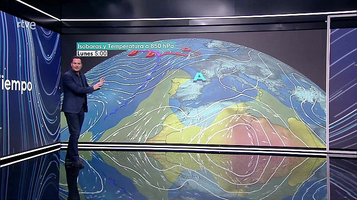 Posibilidad de precipitaciones fuertes o persistentes al principio en el norte de Guipúzcoa y de Navarra