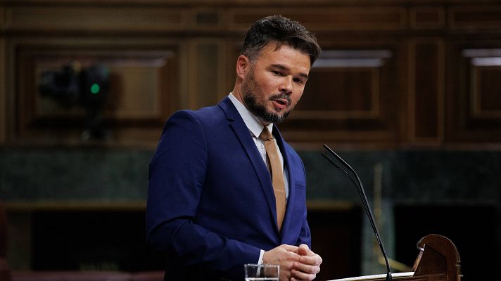 Rufián, a Tamames: "Viene de la mano de los hijos y los nietos de quienes le encarcelaron. Eso es rendición"