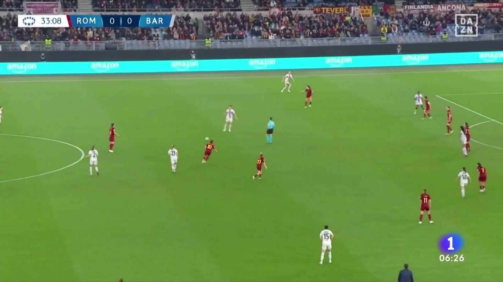 Champions femenna: El Barça vence por la mínima a la Roma | Ver