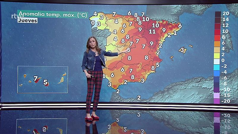 Las temperaturas máximas tenderán a subir en la mayor parte de la Península y en ambos archipiélagos - ver ahora