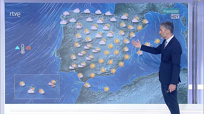 El tiempo - Intervalos de viento fuerte en la costa de Galicia y en Canarias