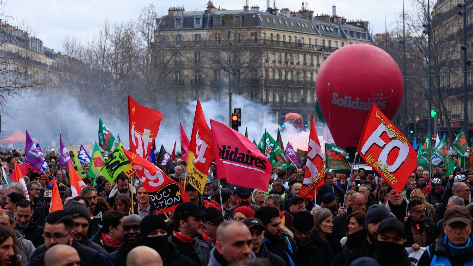 Novena jornada de protestas en Francia tras la reforma de las pensiones de Macron     