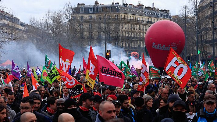 Novena jornada de protestas en Francia tras la reforma de las pensiones de Macron      