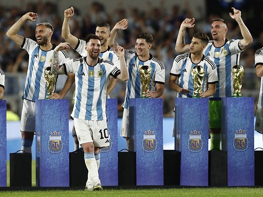Argentina celebró su tercera estrella en el Monumental con una fiesta