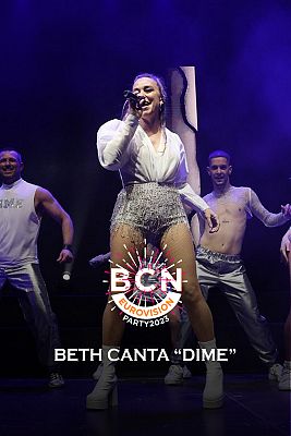 Beth canta "Dime" en la Barcelona Eurovision Party