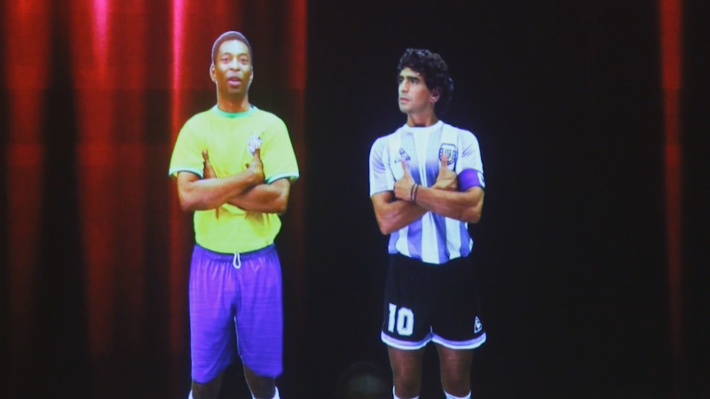 Recrean digitalmente a Pelé y Maradona para homenajear a Messi - ver ahora
