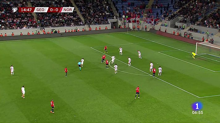 Telediario Matinal - Noruega y Georgia, del grupo de España, empatan en la clasificación para la Euro 2024
