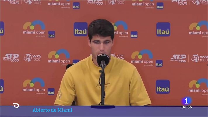 Telediario Matinal - Alcaraz gana en Miami y le dedica la victoria a Fernando Alonso