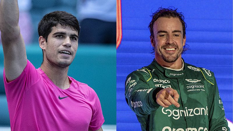 Carlos Alcaraz y Fernando Alonso, el guiño de dos ases del deporte en plena forma -- Ver ahora