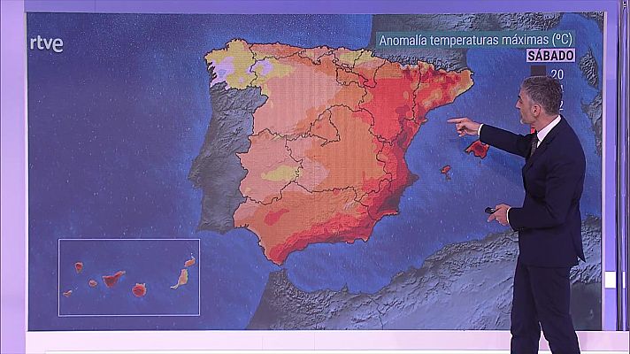 Temperaturas significativamente altas y con calima en Canarias