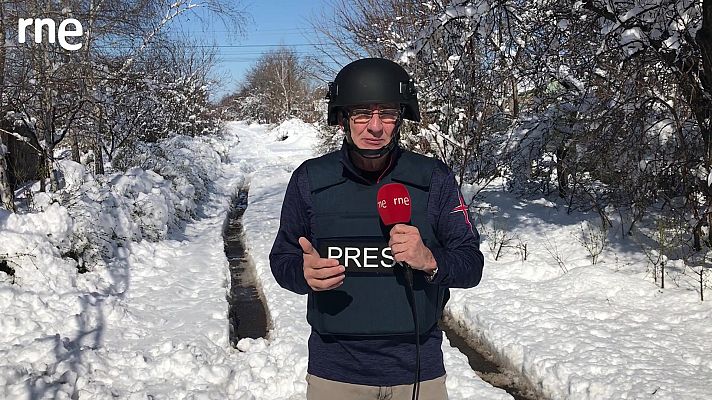 La nieve frena los ataques terrestres en el Donbás