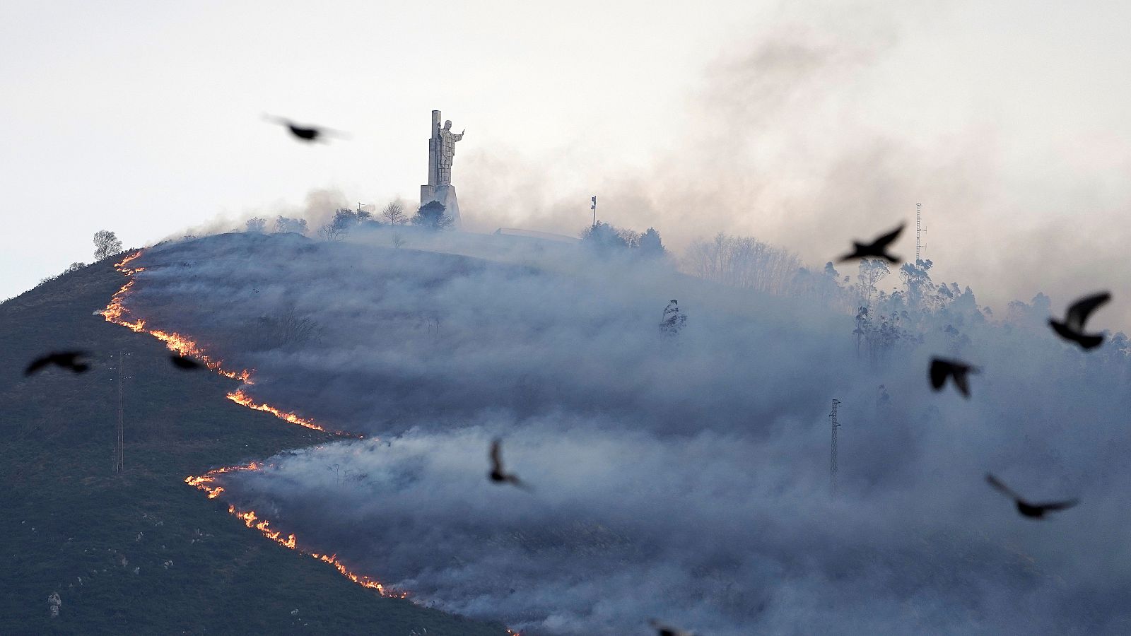 91 incendios activos en Asturias