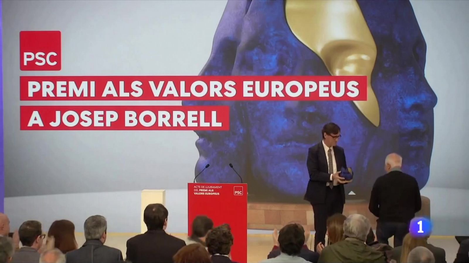 Borrell recull el premi del PSC pels valors europeus