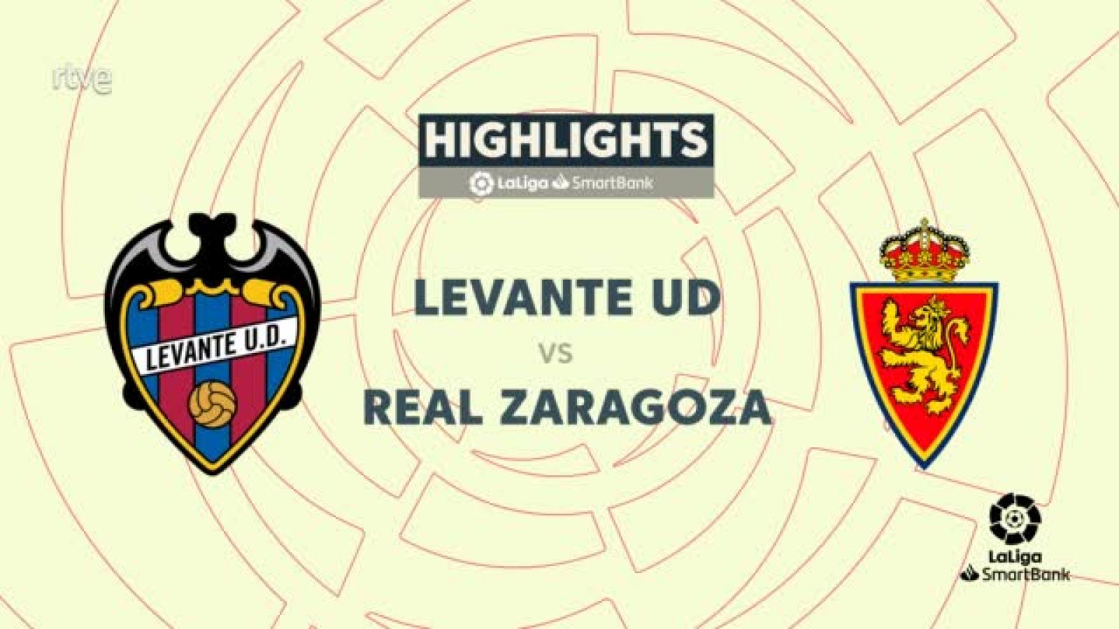 Levante - Zaragoza: resumen del partido, 34ª jornada. Ver en RTVE Play