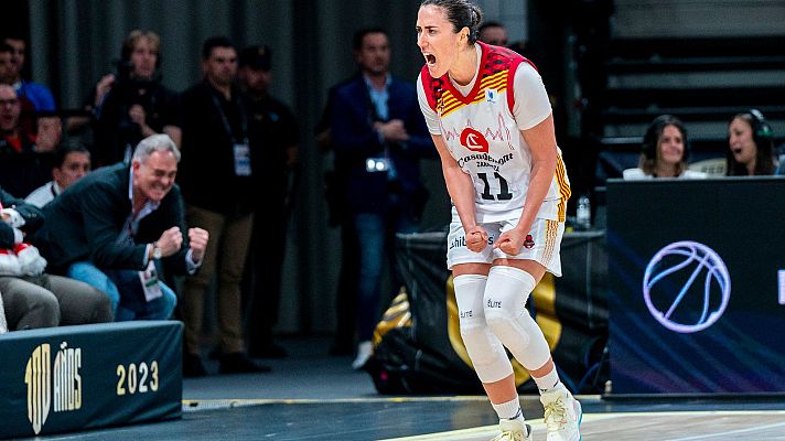 Baloncesto en RTVE - Vega Gimeno anota tres triples en menos de dos minutos para meter al Casademont Zaragoza en la final
