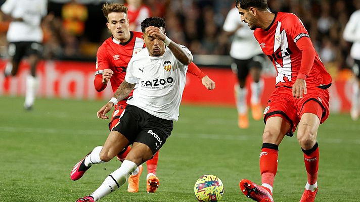 Valencia - Rayo: resumen del partido de la 27ª jornada