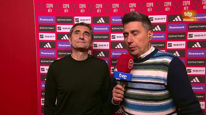 Ernesto Valverde: "Estoy contento porque hemos jugado muy bien, pero no puedo decir que estoy contento"