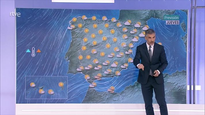 El tiempo - Heladas en zonas llanas de la meseta Norte, norte de Aragón y de Cataluña y este de la meseta Sur, en general débiles, aunque serán más intensas en el este de la meseta Norte