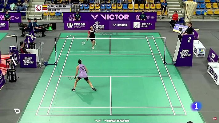 Telediario 1 - Carolina Marín alcanza las semifinales en Orleans