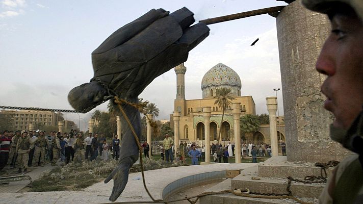 20 años de la caída de Bagdad y del derribo de la estatua de Sadam Husein