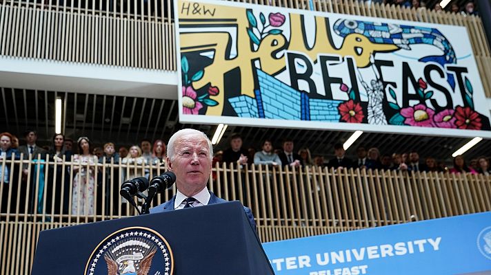 Telediario 1 - Biden pone fin a su visita a Belfast para remarcar los éxitos de la paz