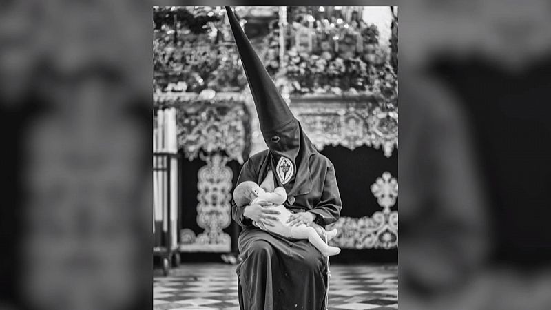 La imagen viral de una nazarena amamantando en Semana Santa