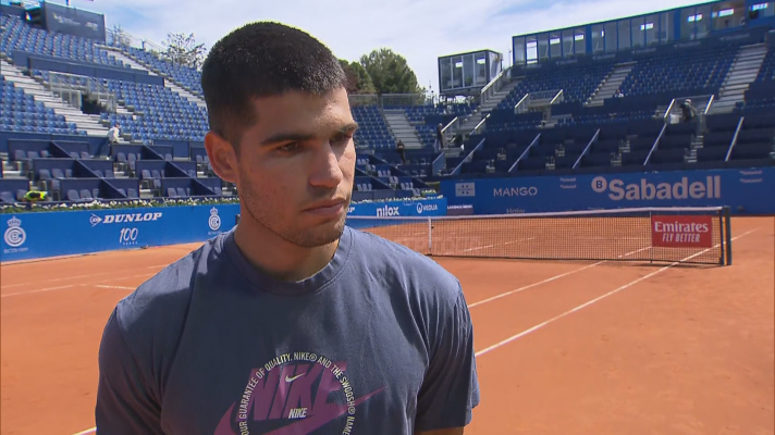 Carlos Alcaraz en el Godó: "Me duele no ver a Rafa Nadal en la pista"