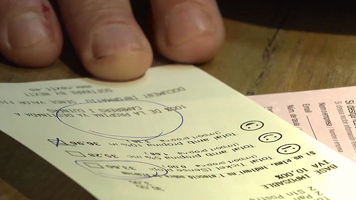 Telediario 1 - Comienza a implantarse en España la propina 'a la americana'