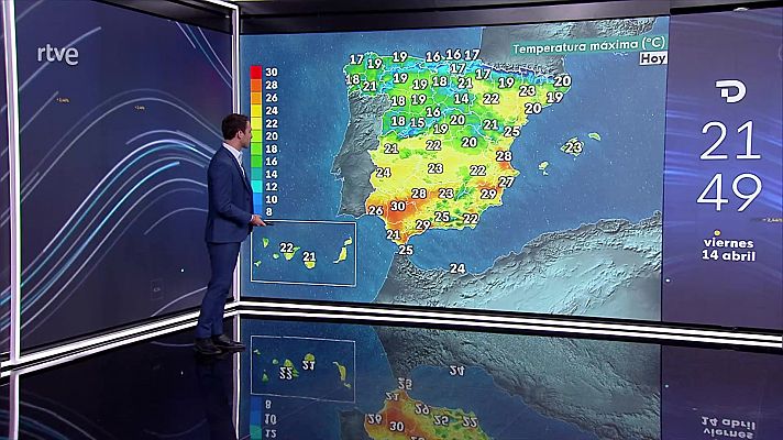 El tiempo - Rachas muy fuertes en el Cantábrico, bajo Ebro y Canarias