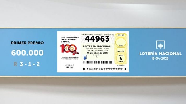 SELAE - Sorteo de la Lotería Nacional del 15/04/2023