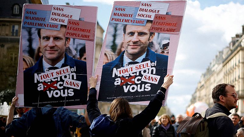 Macron proclama la ley de las pensiones tras su victoria jurídica - Ver ahora