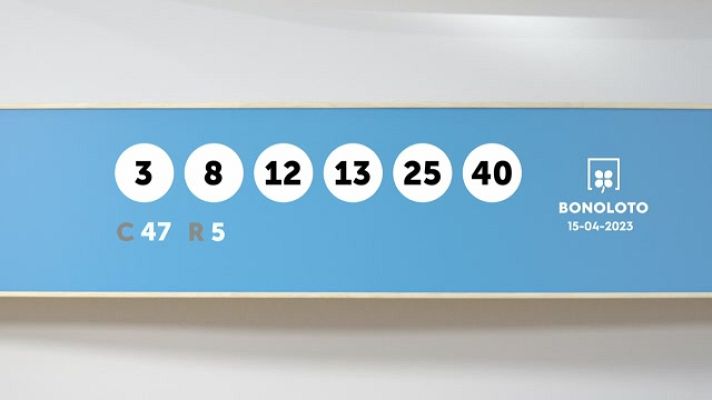 SELAE - Sorteo de la Lotería Bonoloto del 15/04/2023